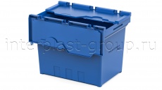 Вкладываемые контейнеры с распашной крышкой голубые
