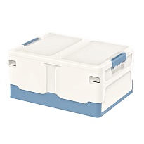 Ящик пластиковый складной белый, дно синее, 480х360х240 мм в Клину Ящик пластиковый складной белый, дно синее, 480х360х240 мм в Клину