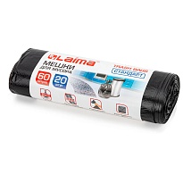 Мешки для мусора 60 л, черные, в рулоне 20 шт., ПНД, 10 мкм, 700х600 мм, LAIMA, 601381 в Клину Мешки для мусора 60 л, черные, в рулоне 20 шт., ПНД, 10 мкм, 700х600 мм, LAIMA, 601381 в Клину