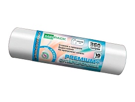 Мешки для мусора 360 л, белые, в рулоне 10 шт., ПВД 65 мкм, 1400х1000 мм, PREMIUM+, 3601015302 в Клину