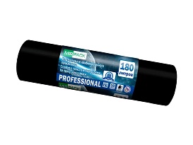 Мешки для мусора 180 л, ароматизированные, черные, в рулоне 10 шт., ПВД, 30 мкм, 1100х930 мм, PROFESSIONAL, 1801044 в Клину