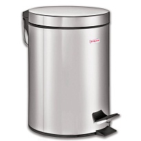 Ведро-контейнер для мусора (урна) с педалью LAIMA Classic, 5 л, зеркальное, нержавеющая сталь, со съемным внутренним ведром в Клину