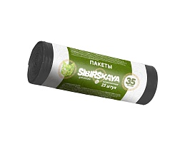 Мешки для мусора 30 л, черные, в рулоне 25 шт., ПНД, 7 мкм, 580х480 мм, SIBIRSKAYA, 101-003 S в Клину