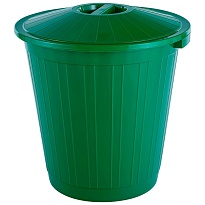 Мусорный бак с крышкой 80 л зеленый 80 зеленый в Клину