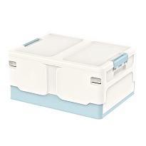Ящик пластиковый складной белый, дно голубое, 480х360х240 мм в Клину
