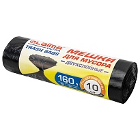 Мешки для мусора 160 л, черные, в рулоне 10 шт., ПВД, 30 мкм, 1200х900 мм, LAIMA ULTRA, 607694 в Клину Мешки для мусора 160 л, черные, в рулоне 10 шт., ПВД, 30 мкм, 1200х900 мм, LAIMA ULTRA, 607694 в Клину