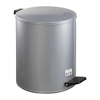 Ведро для мусора с педалью, усиленное, Титан, 15 л, серое, оцинкованная сталь в Клину