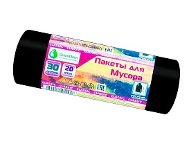 Мешки для мусора 30 л, черные, в рулоне 20 шт., ПНД, 7 мкм, 600х500 мм, MIRPACK Classik, 302040 в Клину Мешки для мусора 30 л, черные, в рулоне 20 шт., ПНД, 7 мкм, 600х500 мм, MIRPACK Classik, 302040 в Клину