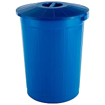 Мусорный бак с крышкой 60 л синий 60 синий в Клину