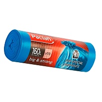 Мешки для мусора 160 л, синие, в рулоне 10 шт., ПВД, 21 мкм, 1200х870 мм, PACLAN Big&Strong, 604075 в Клину Мешки для мусора 160 л, синие, в рулоне 10 шт., ПВД, 21 мкм, 1200х870 мм, PACLAN Big&Strong, 604075 в Клину