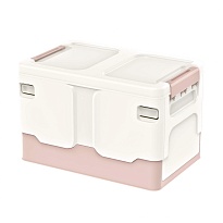 Ящик пластиковый складной белый, дно розовое, 370х240х240 мм в Клину