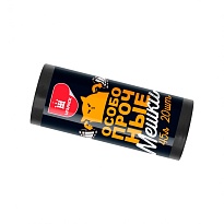 Мешки для мусора 45 л, черные, в рулоне 20 шт., ПНД, 14 мкм, 650х550 мм, Особопрочные, МП7795 в Клину