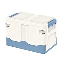 Ящик пластиковый складной белый, дно синее, 370х240х240 мм в Клину Ящик пластиковый складной белый, дно синее, 370х240х240 мм в Клину