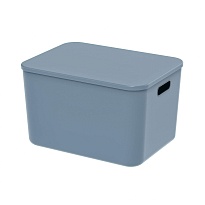 Ящик пластиковый вкладываемый синий 410х305х245 мм в Клину