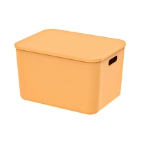 Ящик пластиковый вкладываемый желтый 410х305х245 мм в Клину